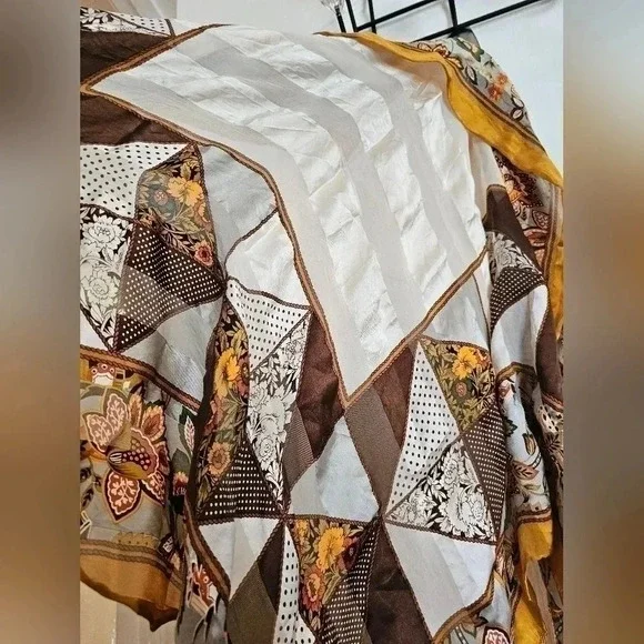 Valentino Garavani Orange and White Floral Silk Scarf